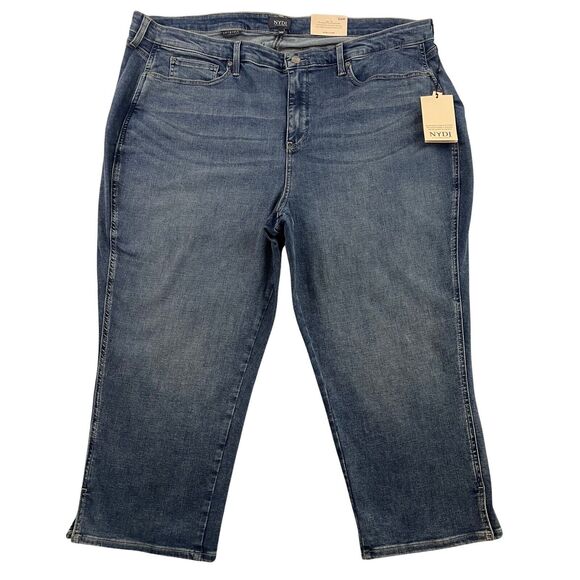 NYDJ Denim - NYDJ Jeans Womens 24W Blue Loire Chloe Capri Slit Hem Lift Tuck Tech MSRP $89